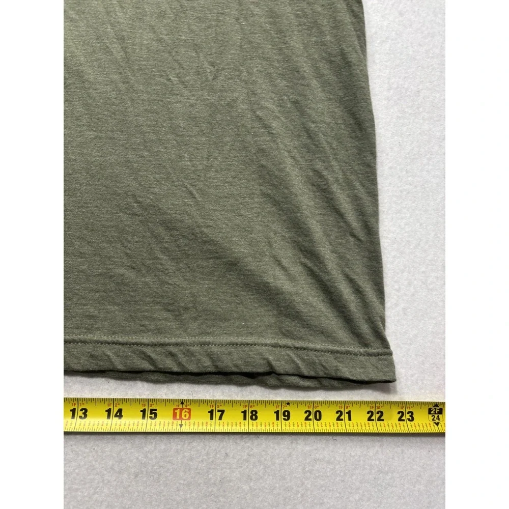 Tultex Mens Large Green Smooth Seven Seven Brew Coffee Graphic Tee Logo 202